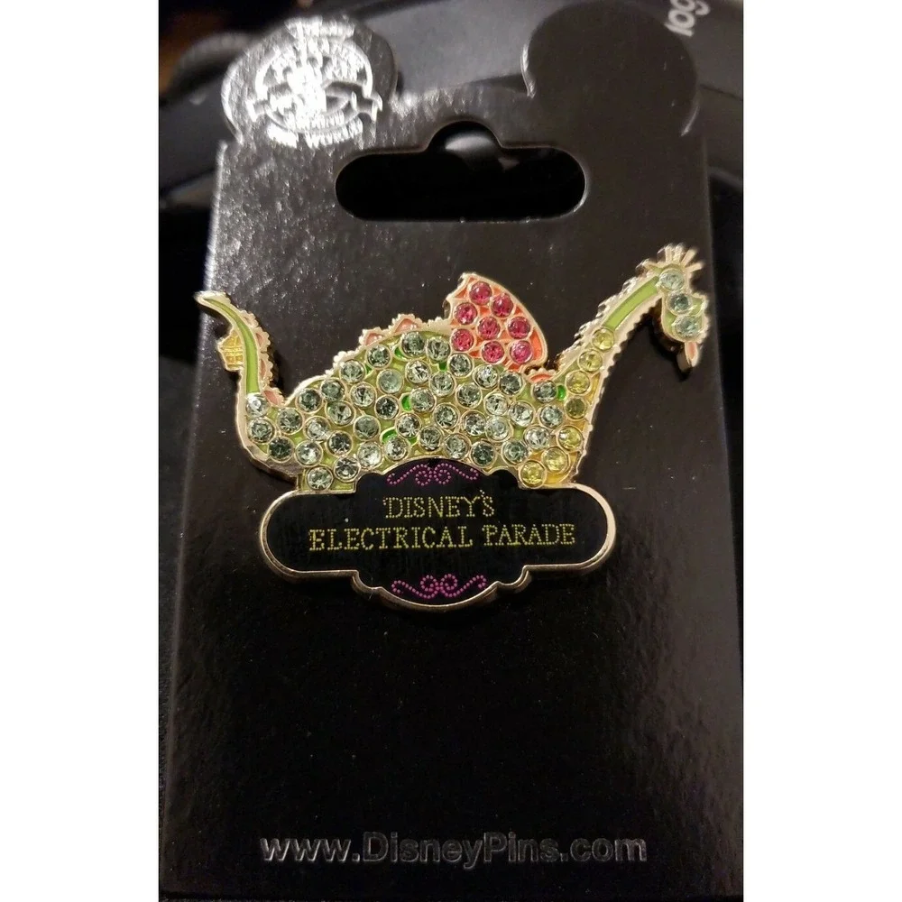 Disney Parks Electrical Parade Elliott Petes Dragon Rhinestone Enamel Pin 2008